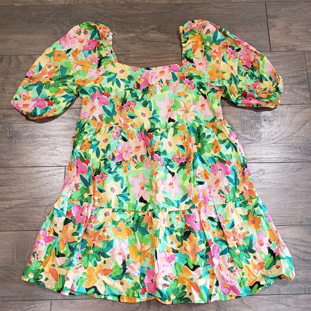 NWT SANCTUARY Weekender Floral Baby Doll Dress Size Large